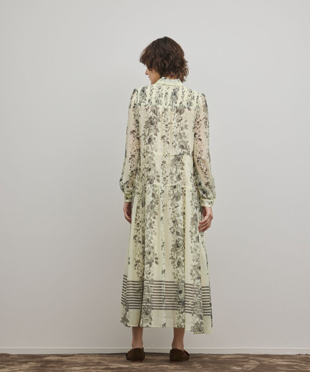 GRACE CONTINENTAL フラワープリントティアードワンピース 