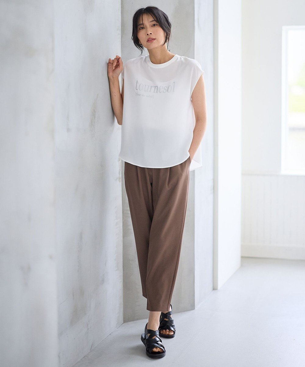 ANY 【洗濯機可/接触冷感/UVケア】イージーケアライトストレッチテーパードパンツ 