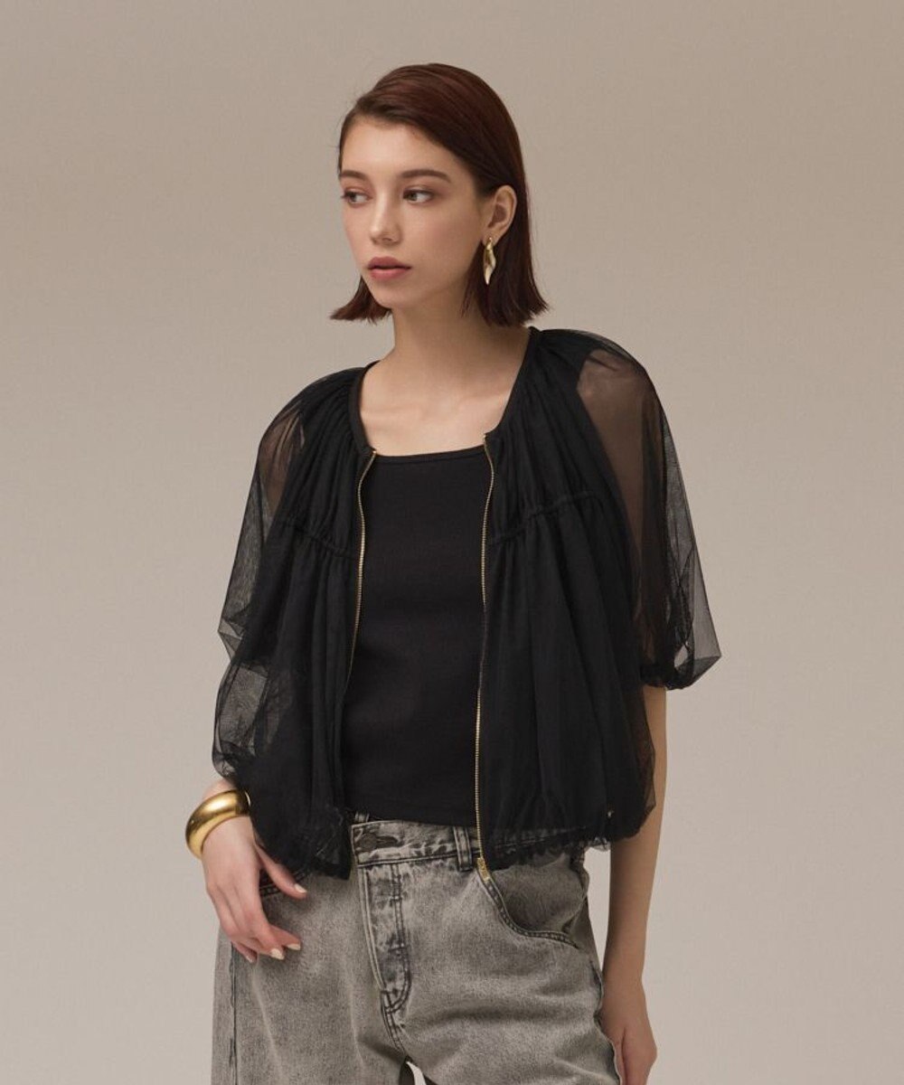 GRACE CONTINENTAL チュールシアーブルゾン 