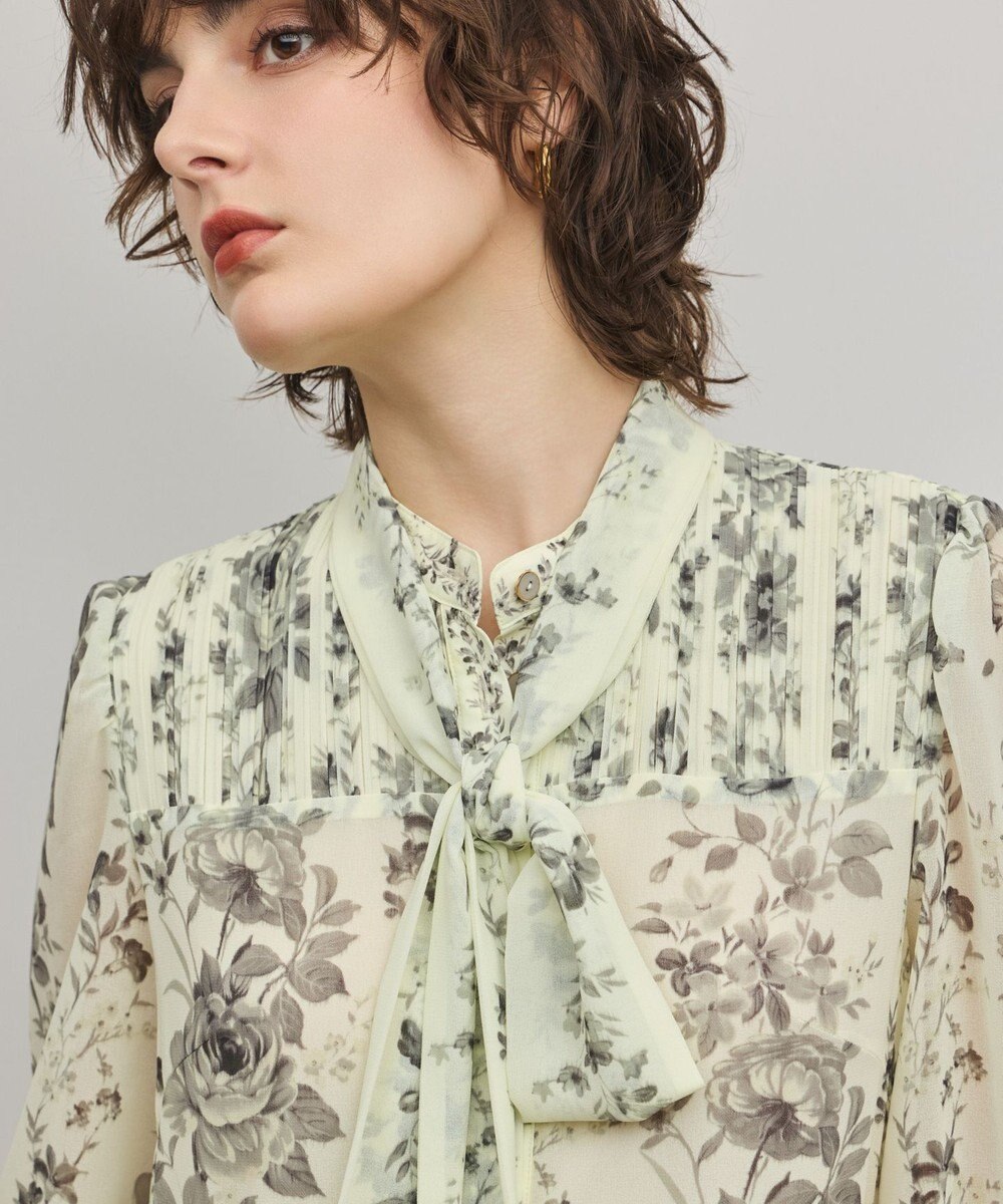 GRACE CONTINENTAL フラワープリントティアードワンピース 