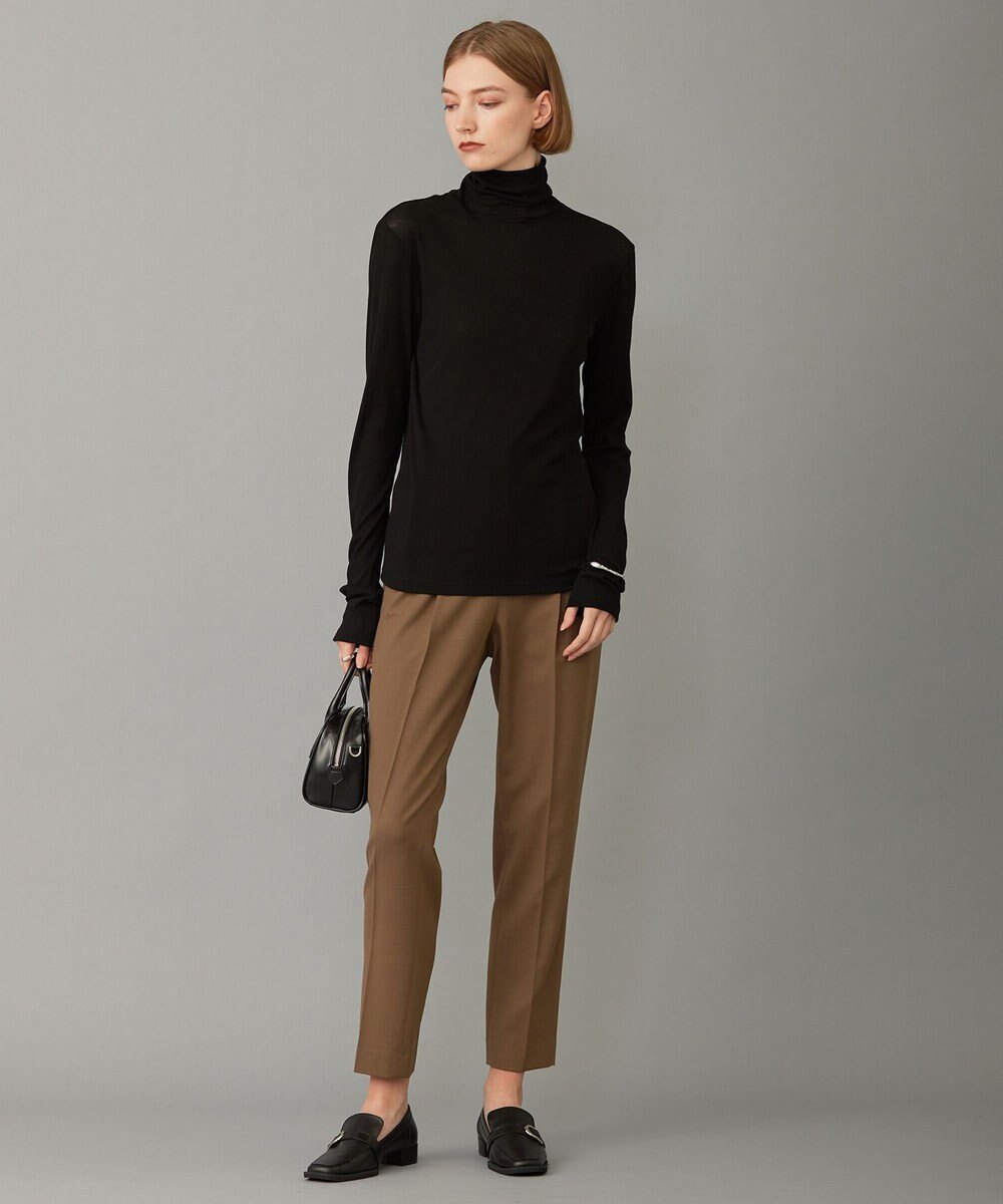 ICB L 【新色追加・洗える】 パウダリーリブ ハイネックプルオーバー 