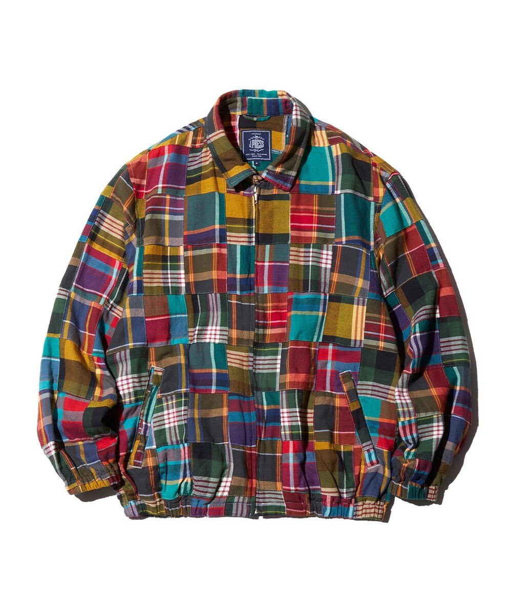 J.PRESS MEN 【J.PRESS ORIGINALS】PACHWORK NEL MADRAS SWING TOP レッド系3