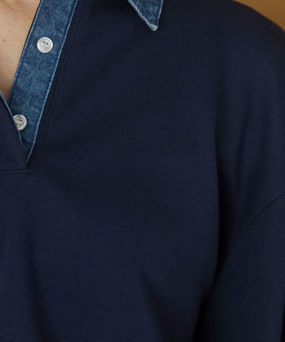 WEGO 【ANGIE VINTAGE】デニム襟スウェット 