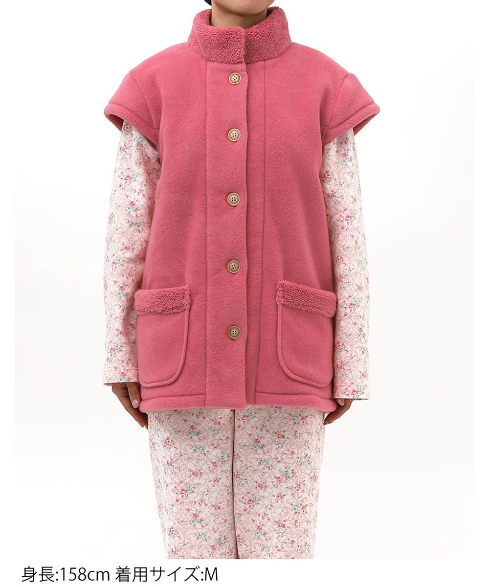 Wing ベスト フリース素材 あったか 冬 3分袖 レディース EX2071 ウイング／ワコール 