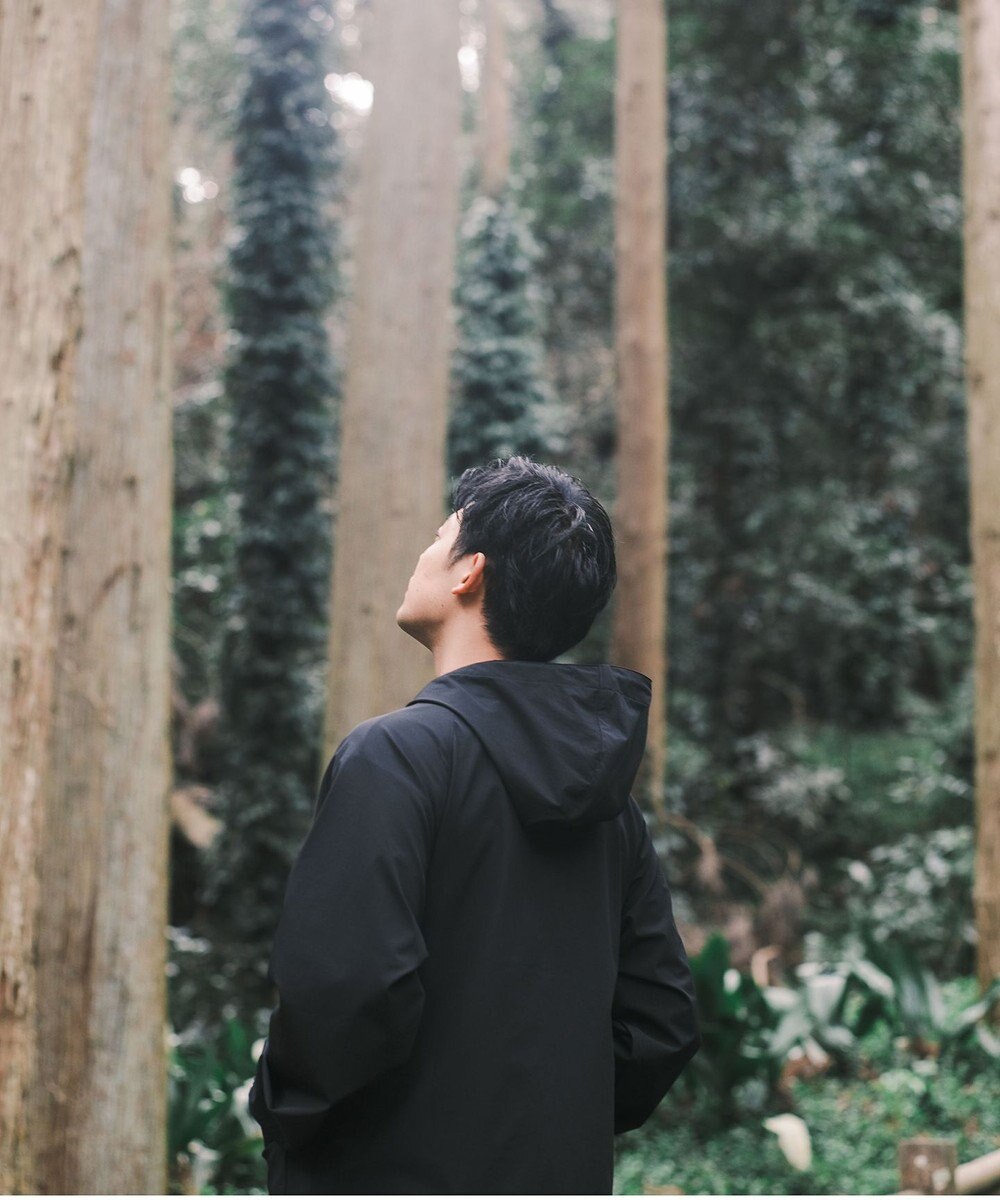 SHARE PARK MENS 【撥水・UVカット・ストレッチ・軽量 】パッカブルマウンテンパーカー（Lサイズ） 