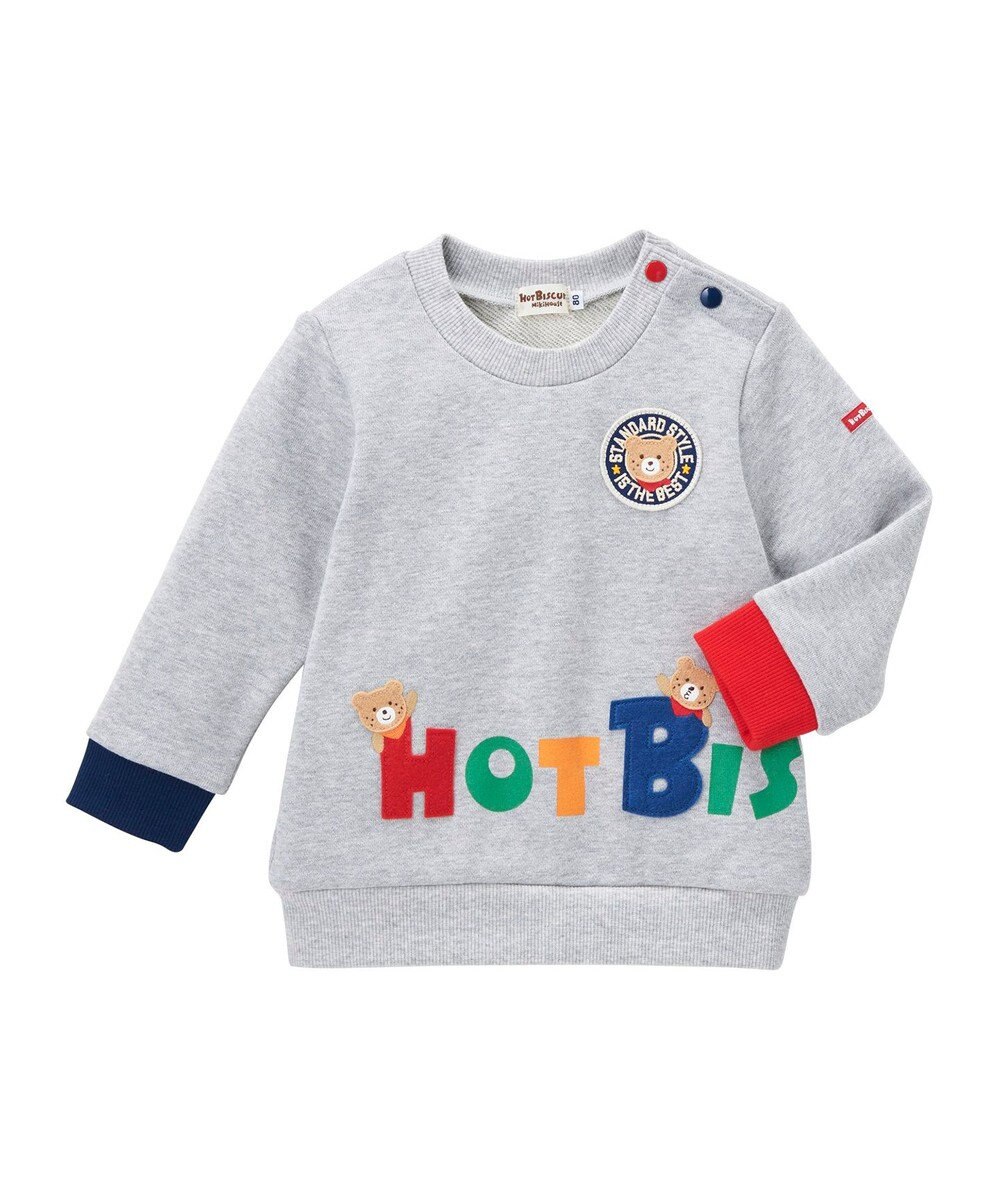 MIKI HOUSE HOT BISCUITS 【80-120cm】 立体ロゴ×キャラクタートレーナー 