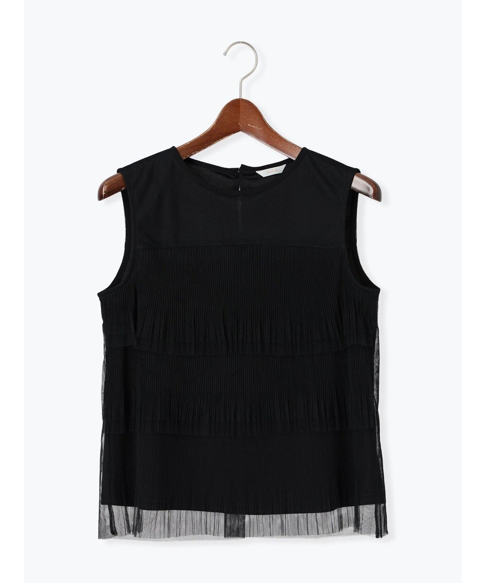 Te chichi ティアードチュールプリーツブラウス 