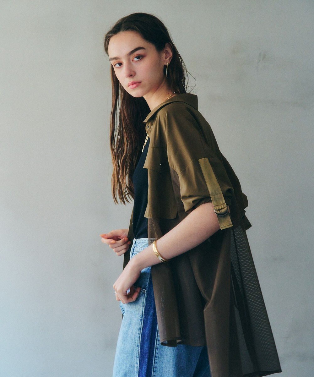 YECCA VECCA メッシュMIXデザインシャツ② 