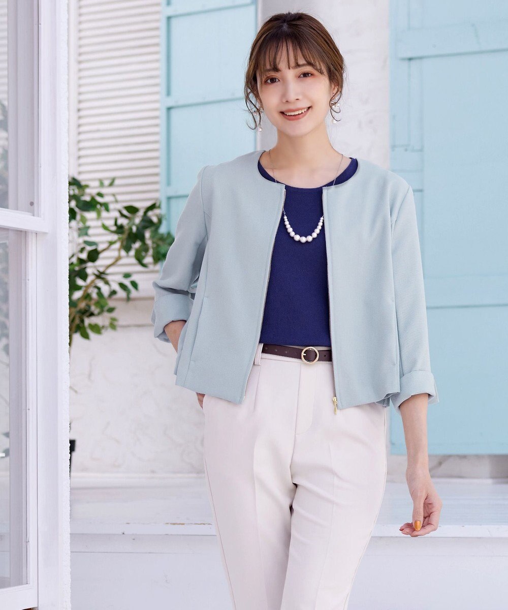 Tiaclasse 【洗える】シアースリーブニットトップス 