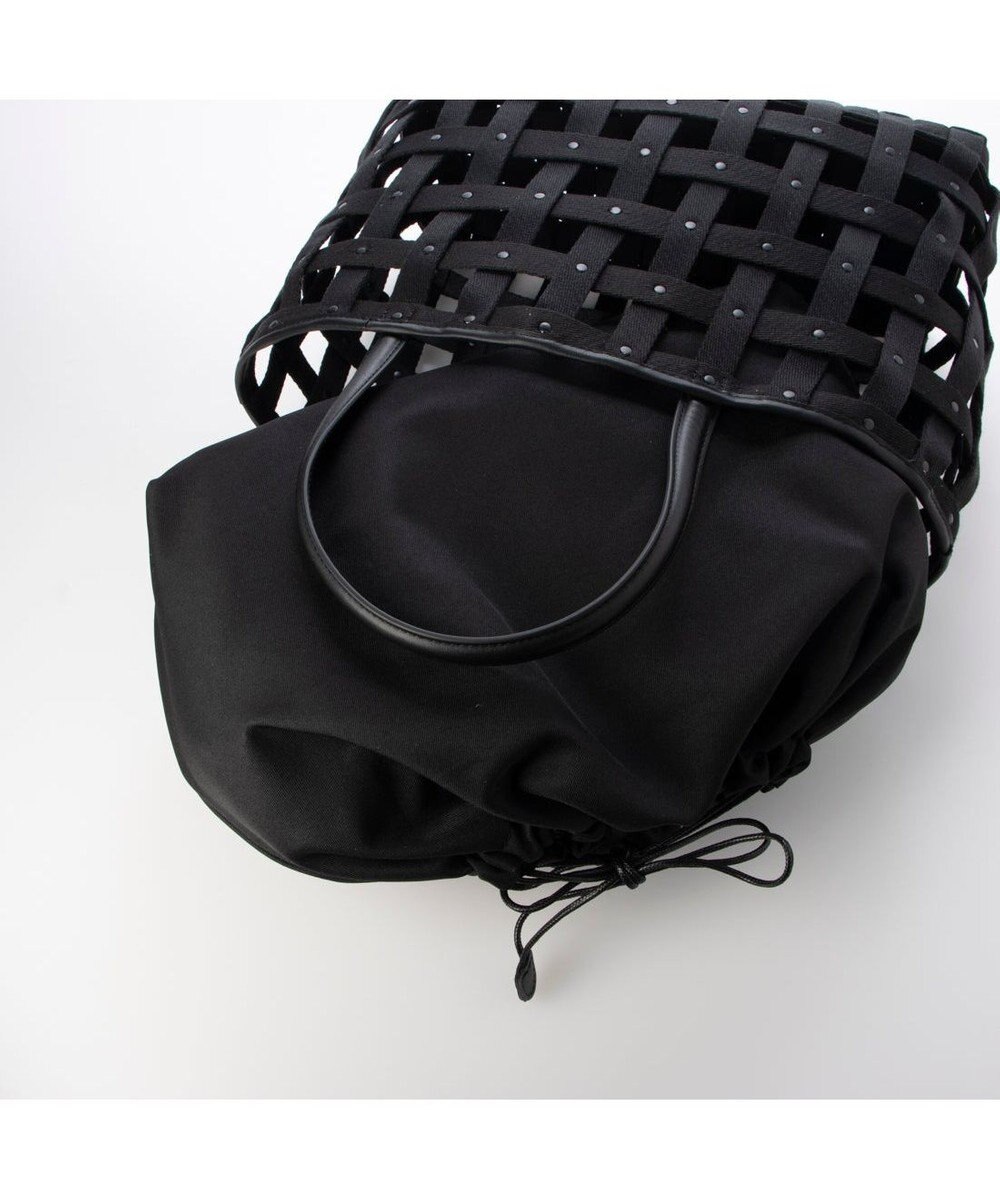 UNBILLION ペルケ perche / テープ透かし格子トートバッグL 