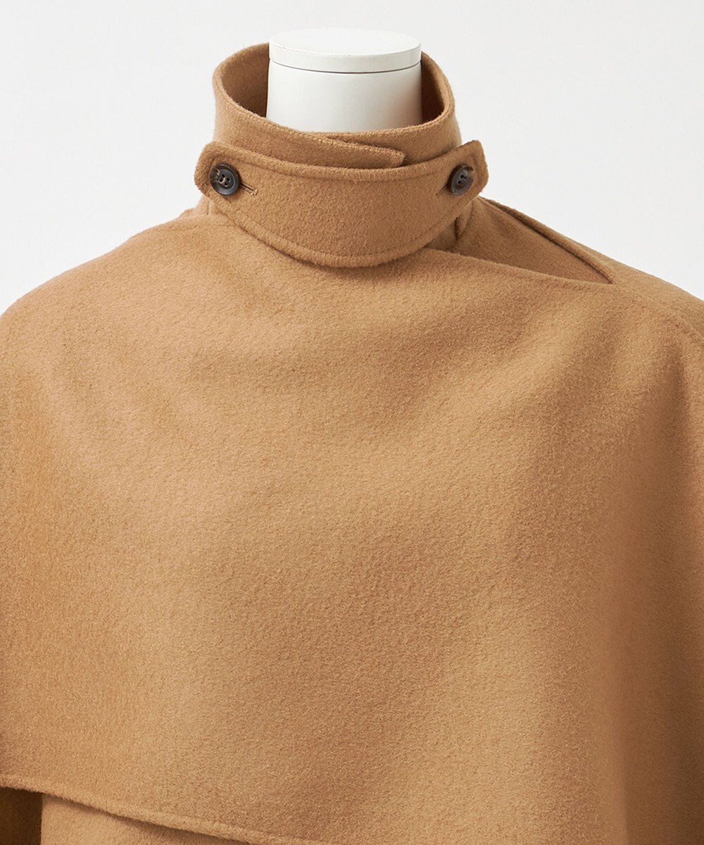 23区 S 【エステータ】ウールリバー ケープ付き コート 