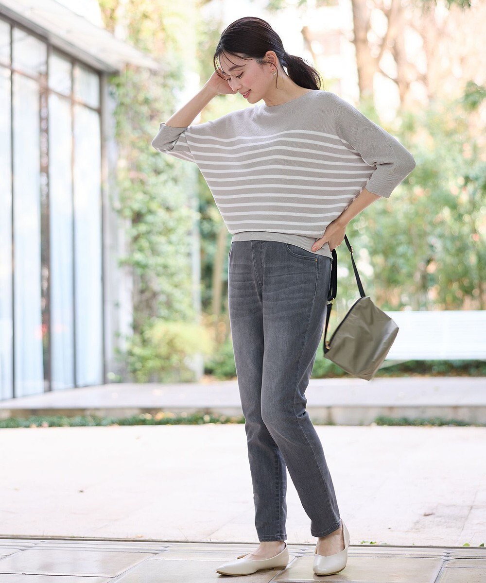 ANY L 【洗濯機可/アンチピリング/UVケア】アクリルガーターニット 