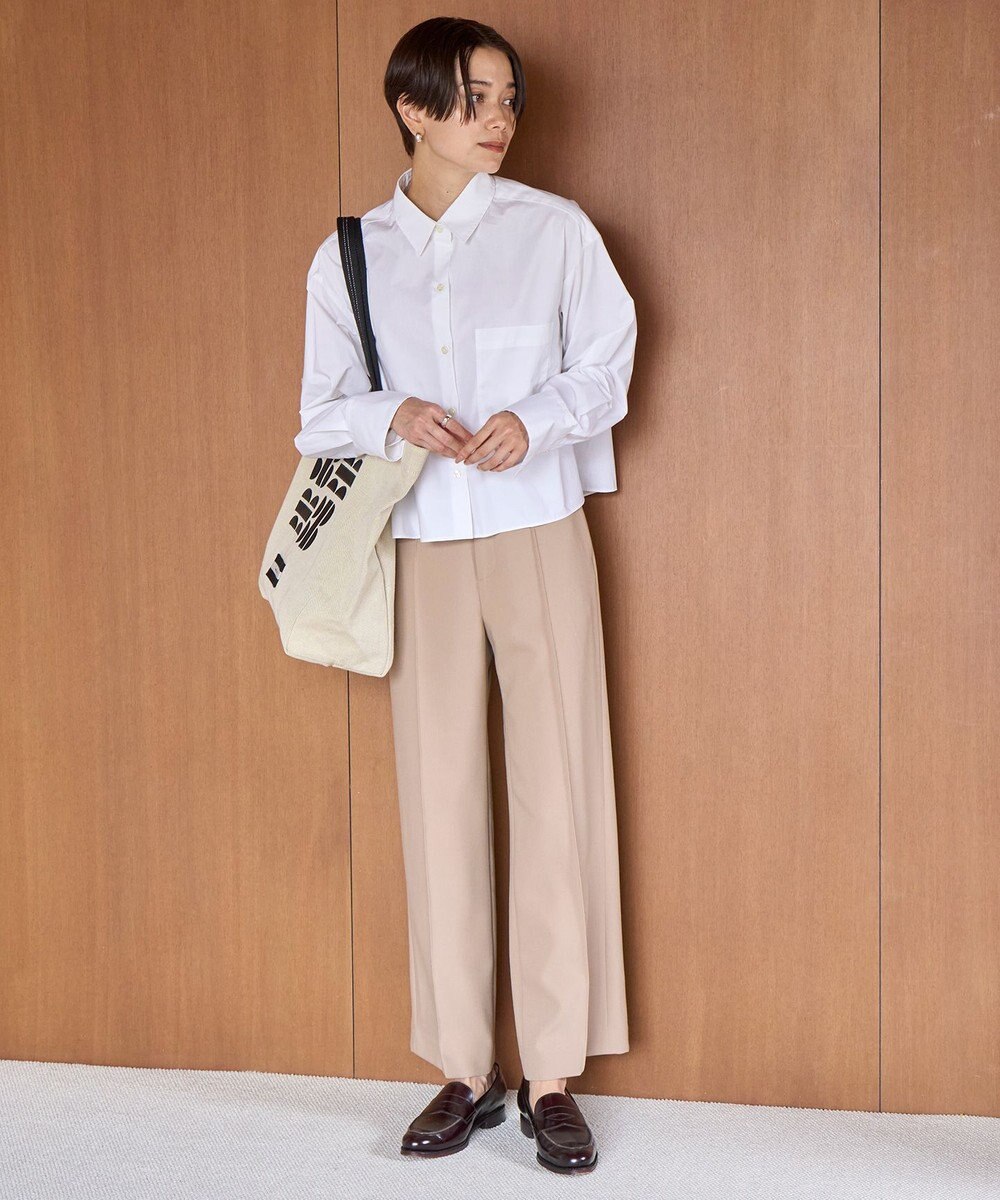 UNFILO 【抗菌防臭】イージーケア クロップド シャツ 