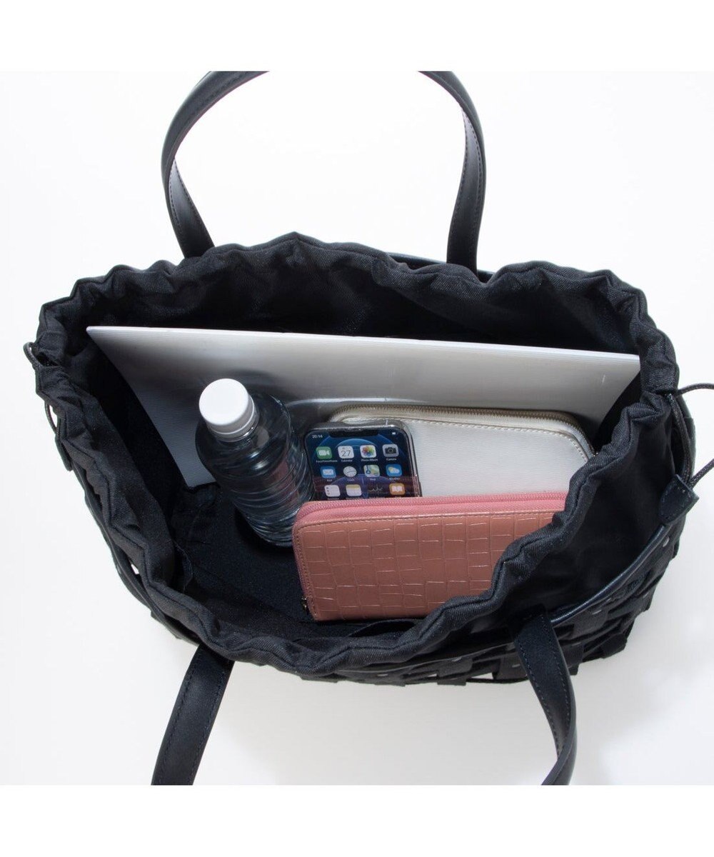 UNBILLION ペルケ perche / テープ透かし格子トートバッグL 