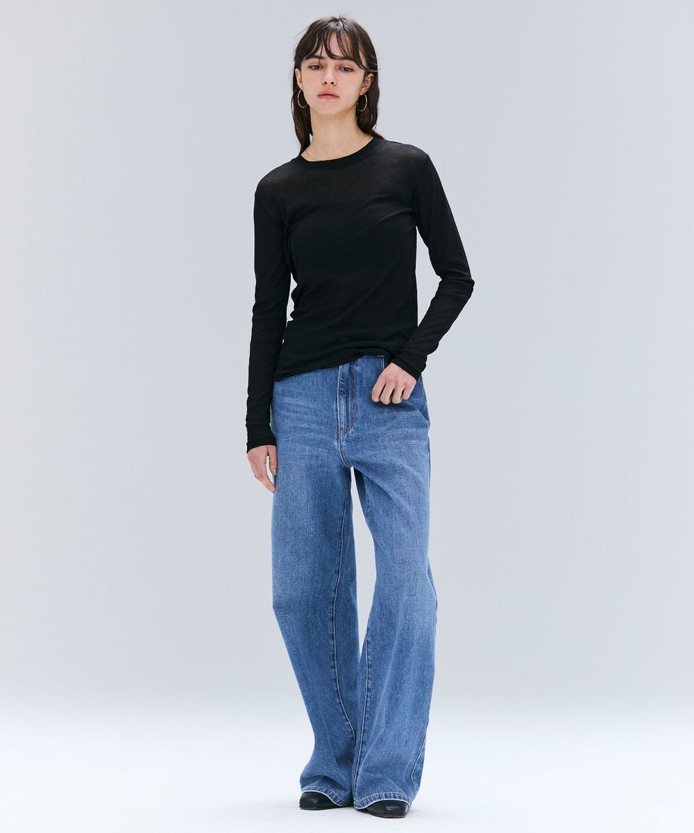 BEIGE， 【洗える】SORE / シアーコットンクルーネックカットソー 