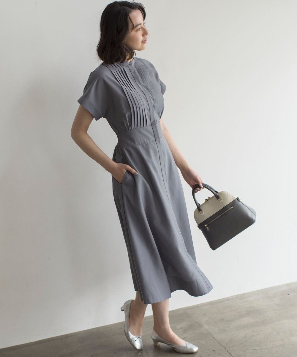 組曲 S 【洗える・ドライタッチ】シアーボイルフロントタック ワンピース 