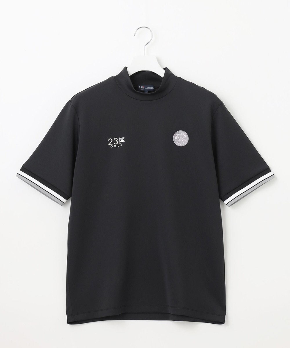 23区GOLF 【MEN】【吸水速乾・UVケア】袖ライン モックネックシャツ 