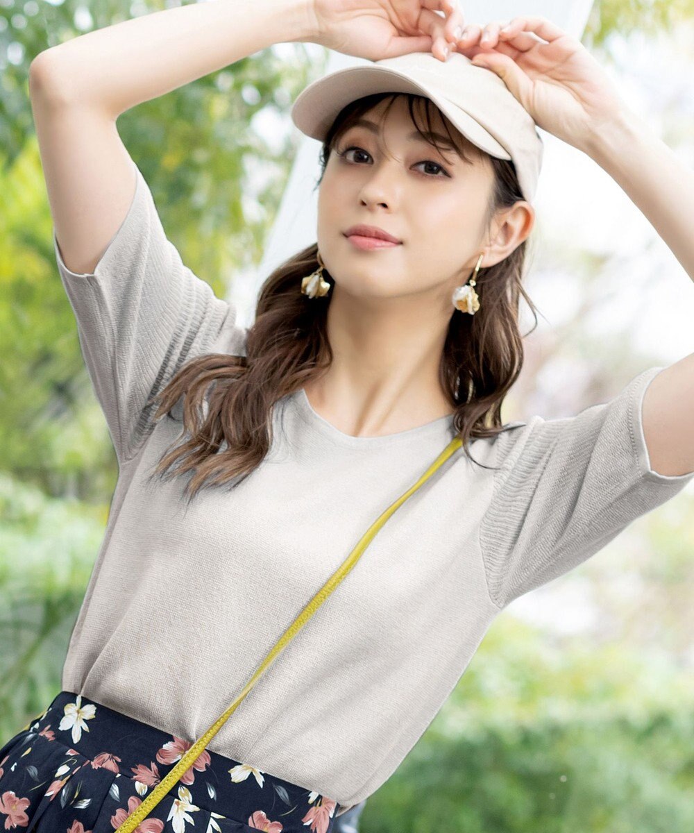 Tiaclasse 【洗える】シアースリーブニットトップス 