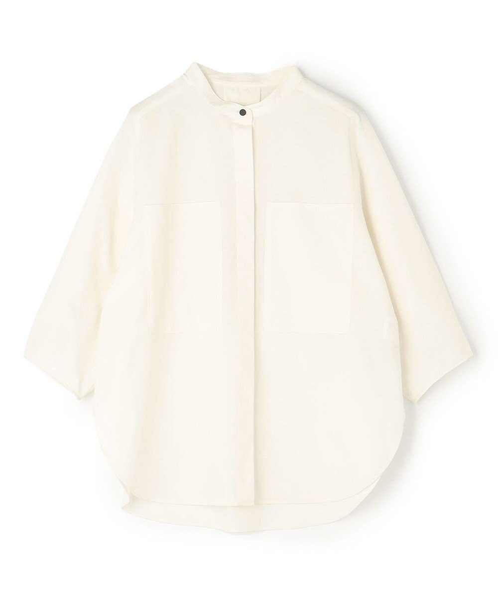 UNFILO FINE MOVE バンドカラーシャツ 