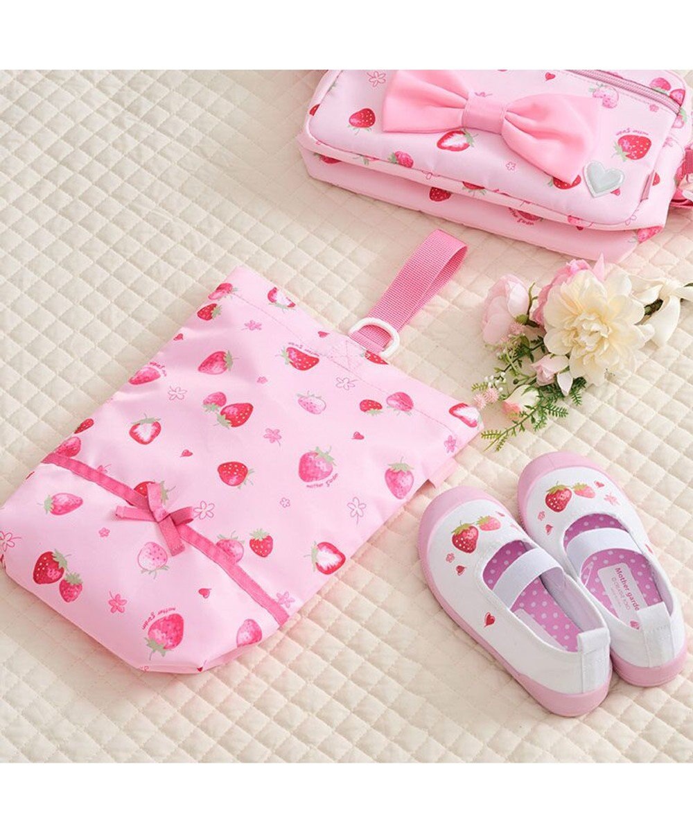 Mother garden マザーガーデン 野いちご シューズバッグ 《スケッチ柄》 