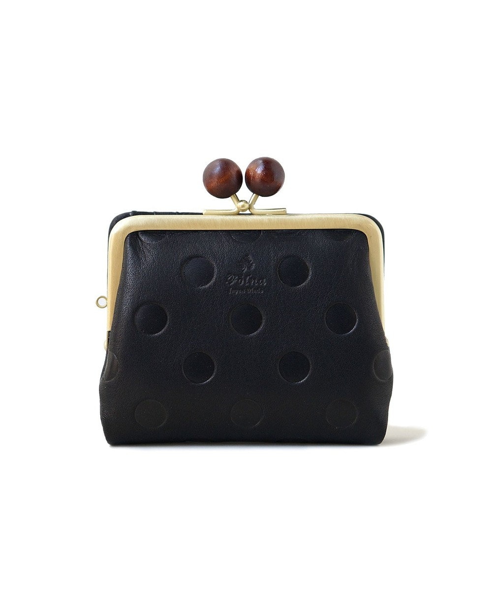 FOLNA RD ドット型押し ウッドボールがま口財布 