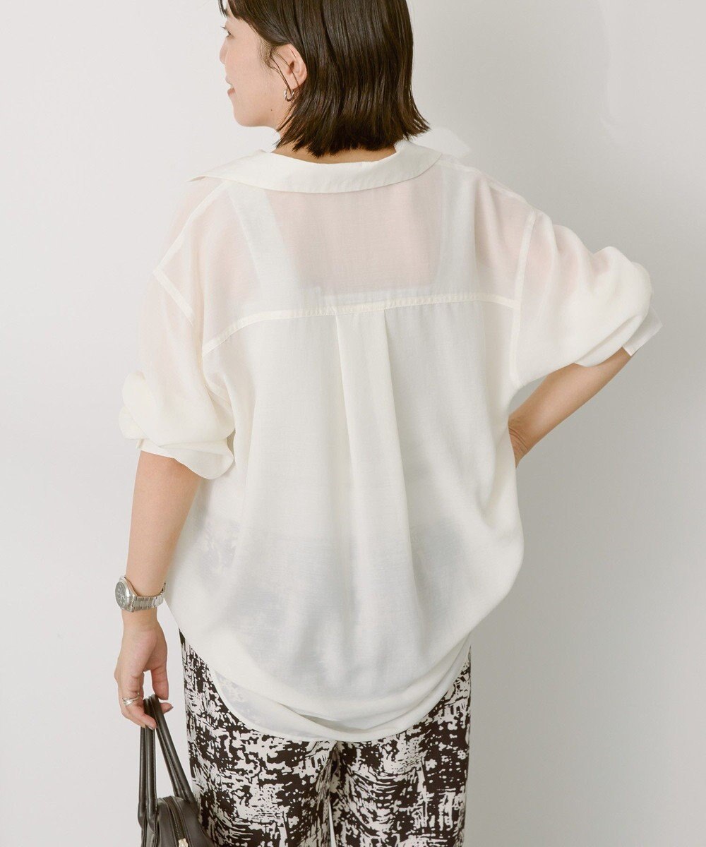 AMERICAN HOLIC シアーボイルオーバーシルエットシャツ 