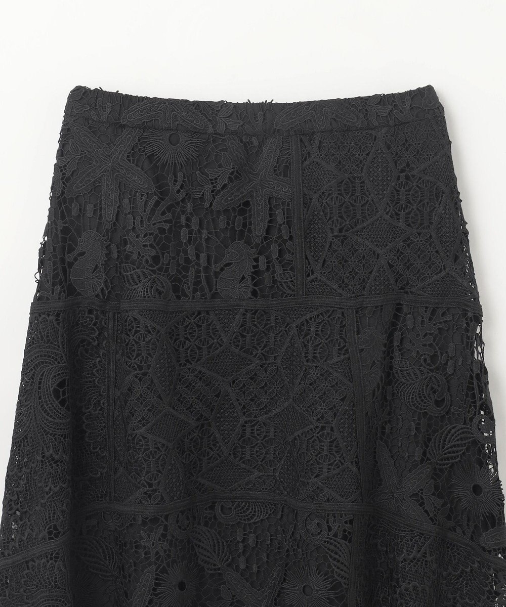 GRACE CONTINENTAL ケミカルレースパッチワークスカート 