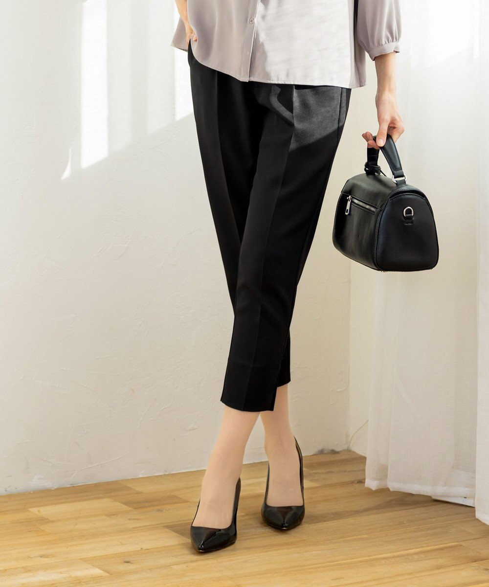 Tiaclasse 【洗える】スリットテーパードパンツ 