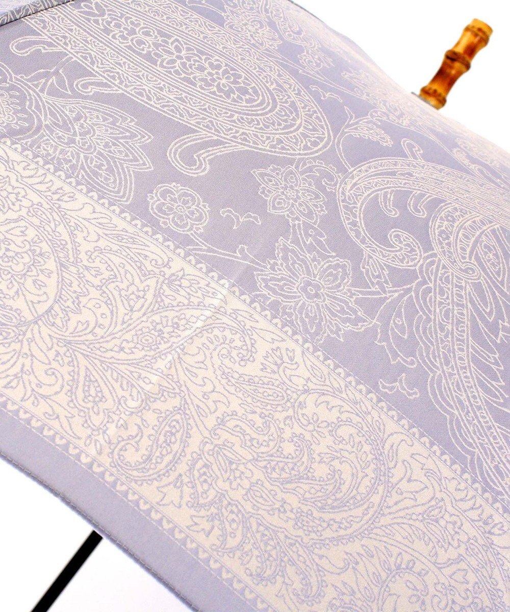 槇田商店 Kirie ペイズリー アイスブルー 長傘 