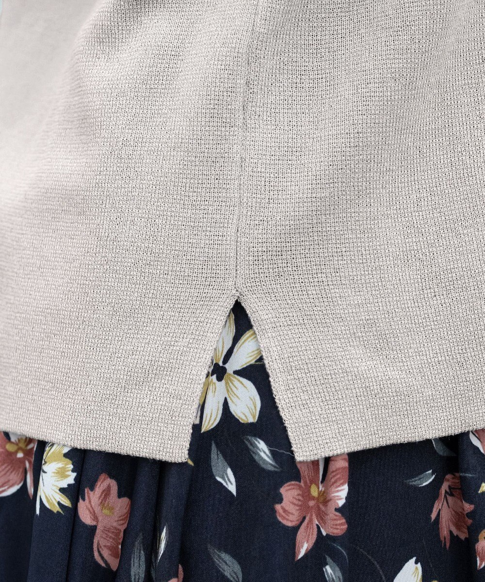 Tiaclasse 【洗える】シアースリーブニットトップス 