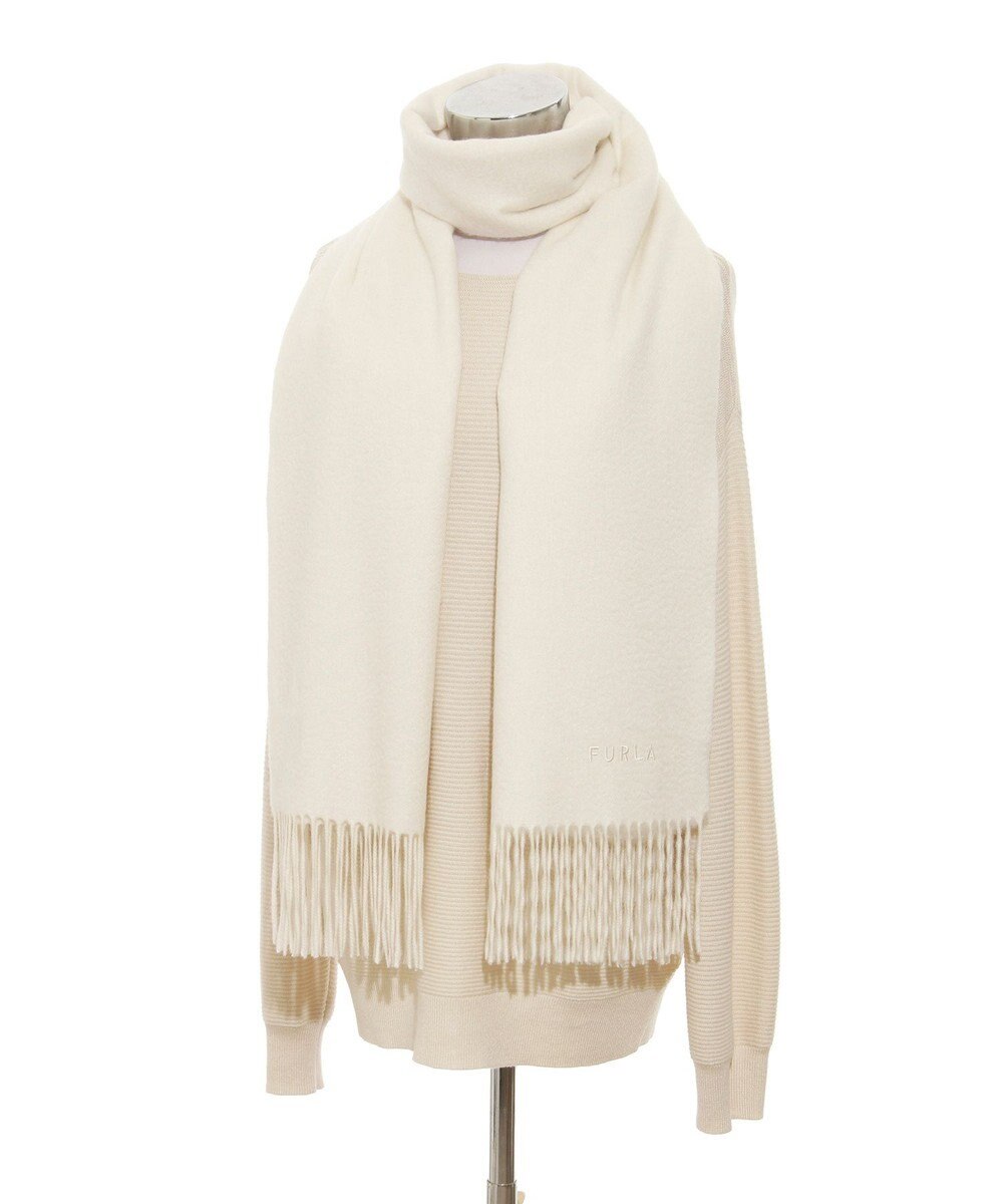 MOONBAT 【洗えるカシミヤ/大人百花1月号掲載】FURLA カシミヤ100%超大判無地 ストールマフラー／幅70cm 