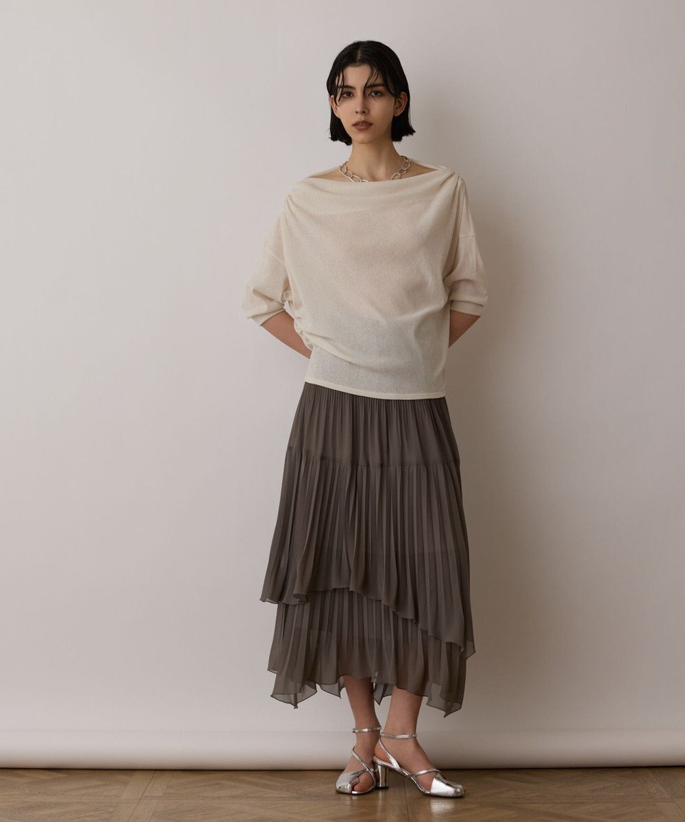 GRACE CONTINENTAL イレギュラープリーツスカート 