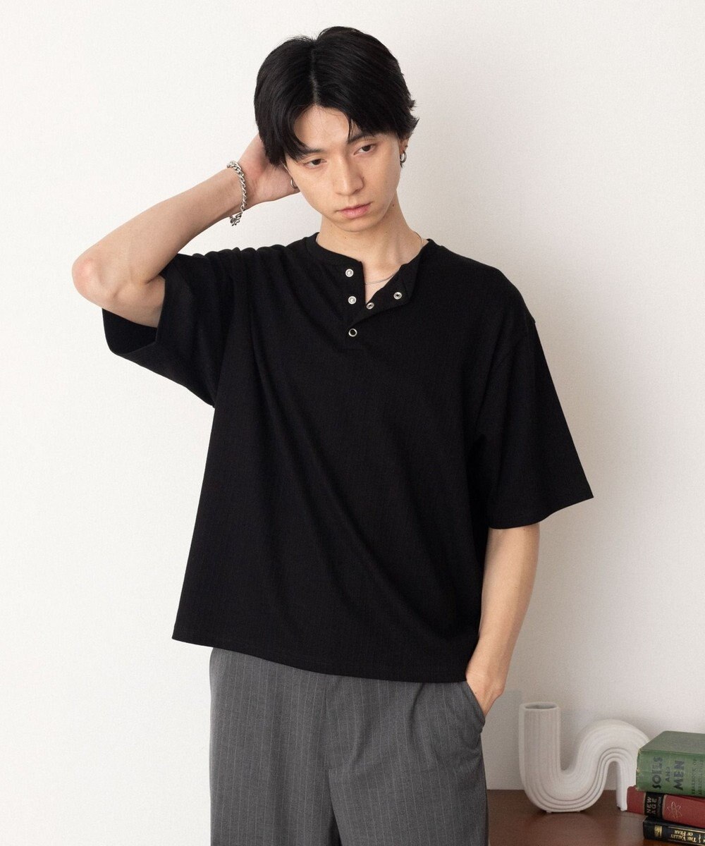WEGO リングドットヘンリーネックリブT（SS） 