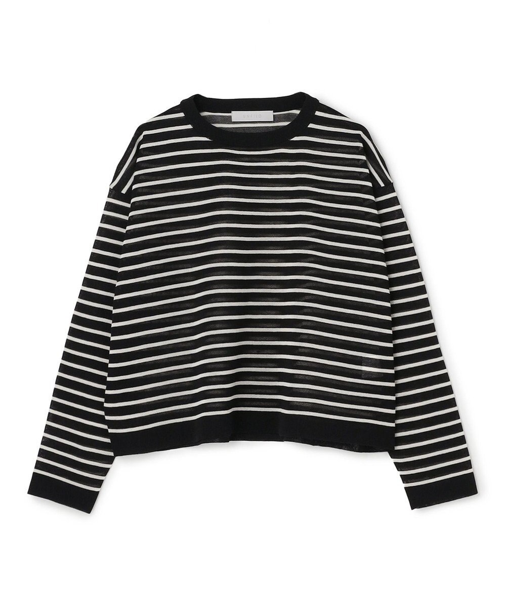 UNFILO シアーフォルムニット ボーダー 