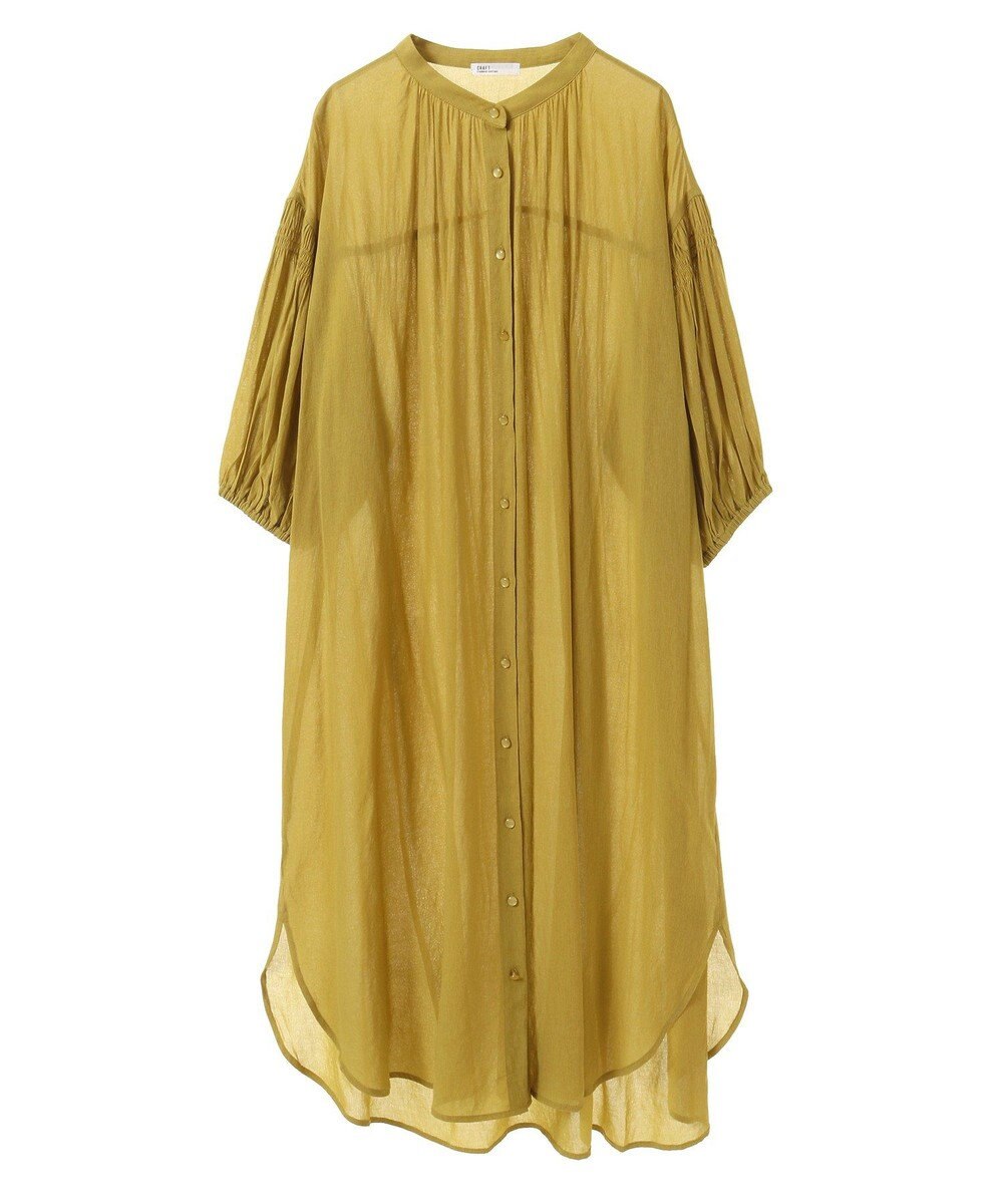 CRAFT STANDARD BOUTIQUE ヴィンテージボイル袖シャーリングワンピース 