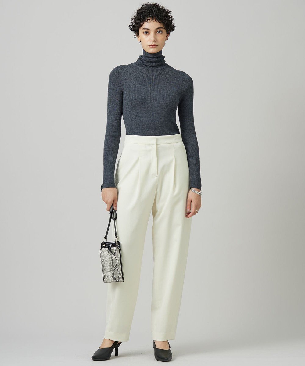 ICB 【洗える】T/Wベネシャンストレッチ カーブパンツ 