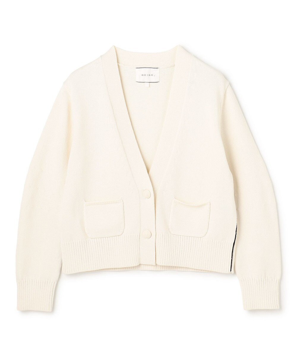BEIGE， HELIODOR / マリンボタンクロップドカーディガン 