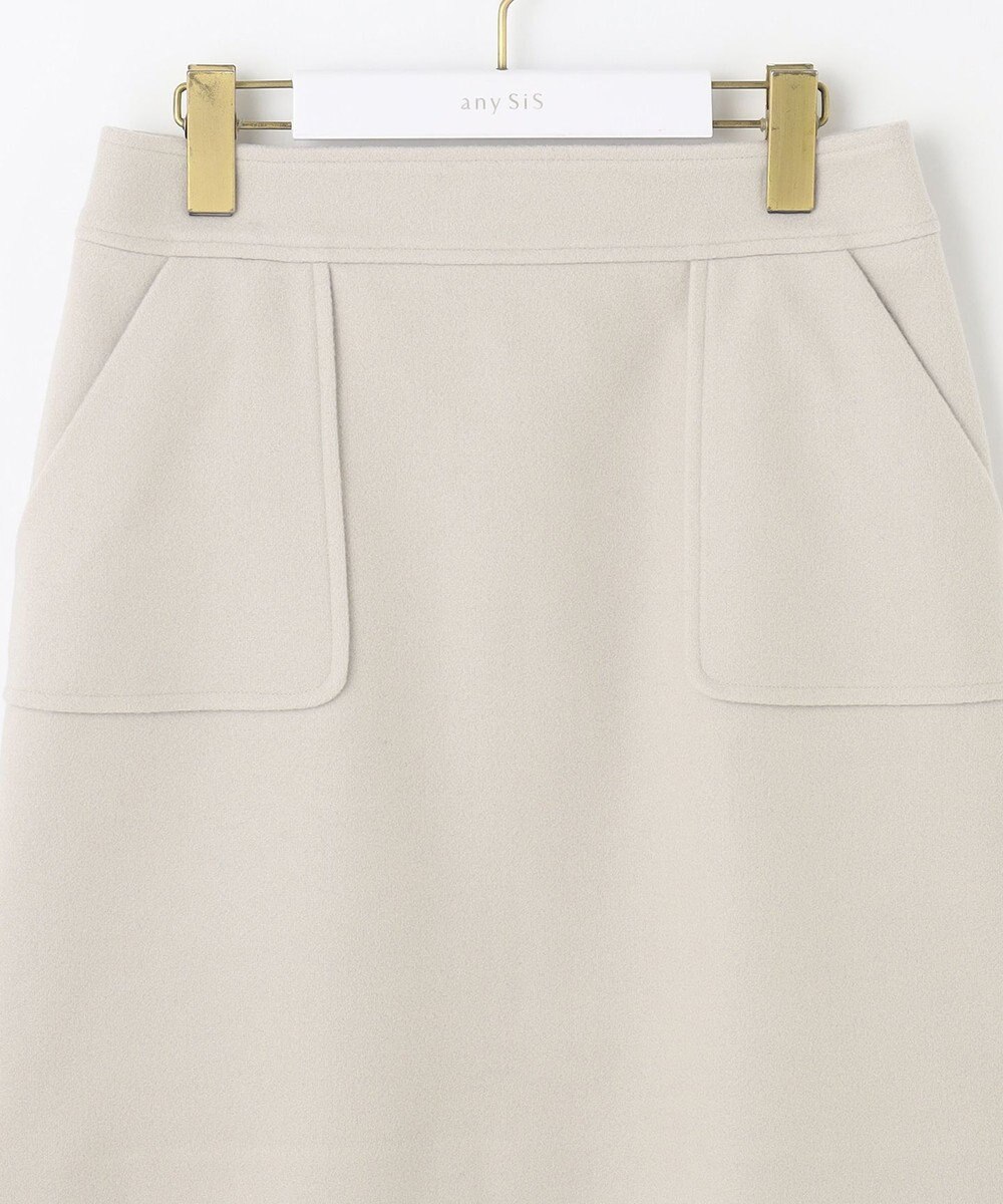 ANY SIS 【セットアップ可】メルトンライク ミニスカート 