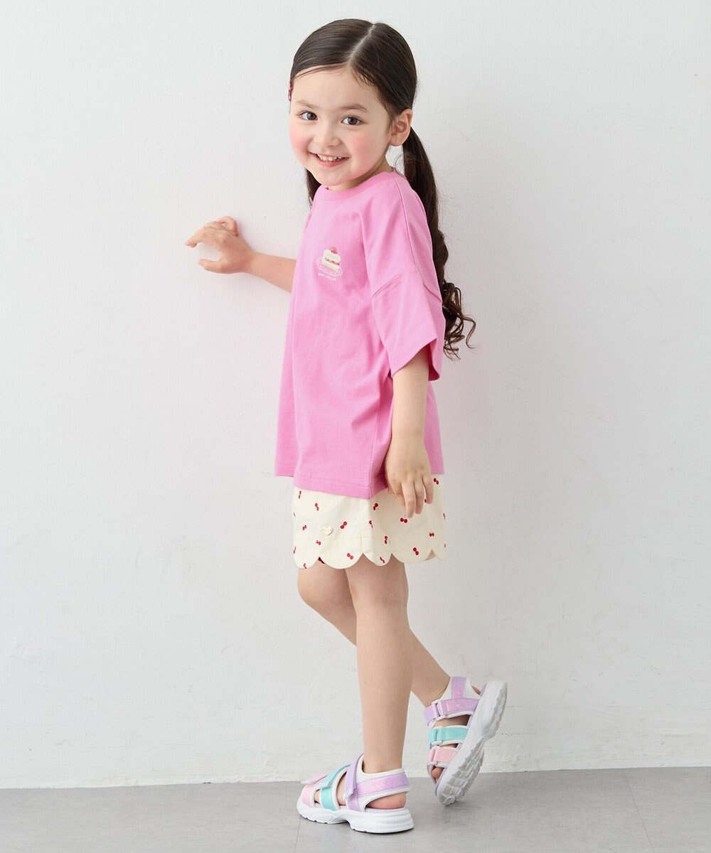 ANY KIDS 【綿100%】バックプリント オーバーサイズTシャツ 