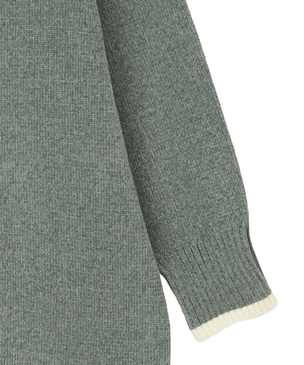 Green Parks 配色リラックスモールニットワンピース 