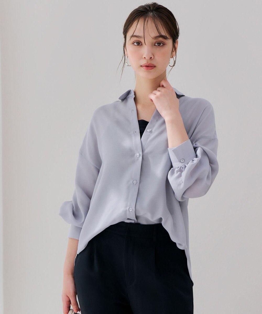 ANY SIS S 【接触冷感】シアー ブラウス 