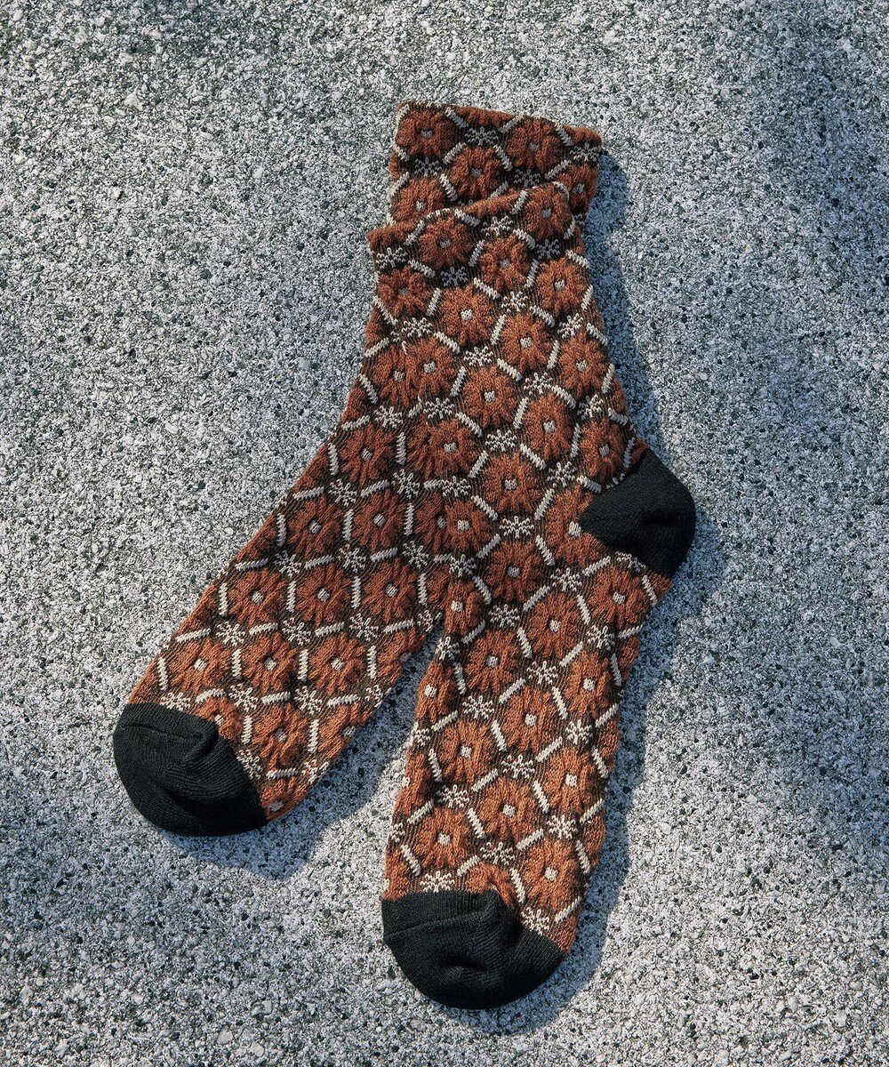 Tiaclasse 花柄ジャガード編みソックス 