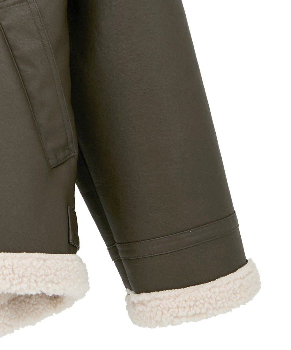 AMERICAN HOLIC ボアフェイクレザーブルゾン 