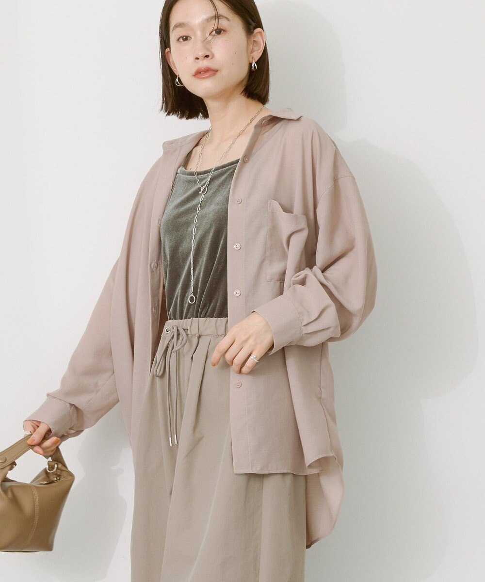 AMERICAN HOLIC シアーボイルオーバーシルエットシャツ 