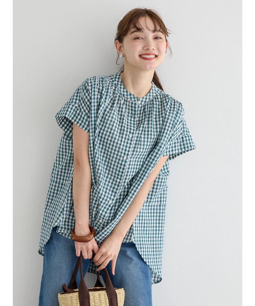 AMERICAN HOLIC フレンチスリーブバック切替シャツ 