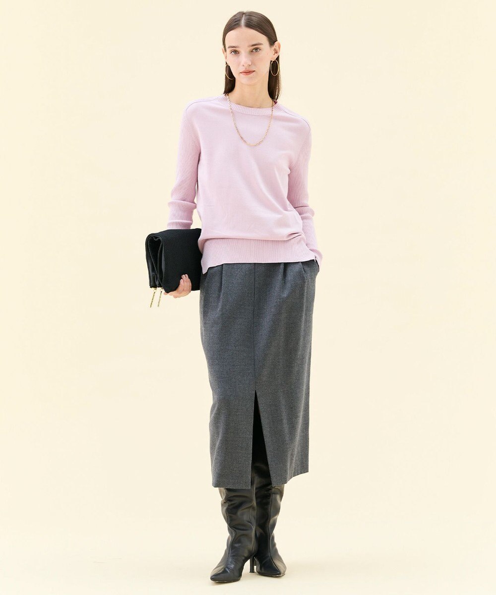 BEIGE， 【VERY NaVY12月号掲載】TERNES / 2タックウールスカート 