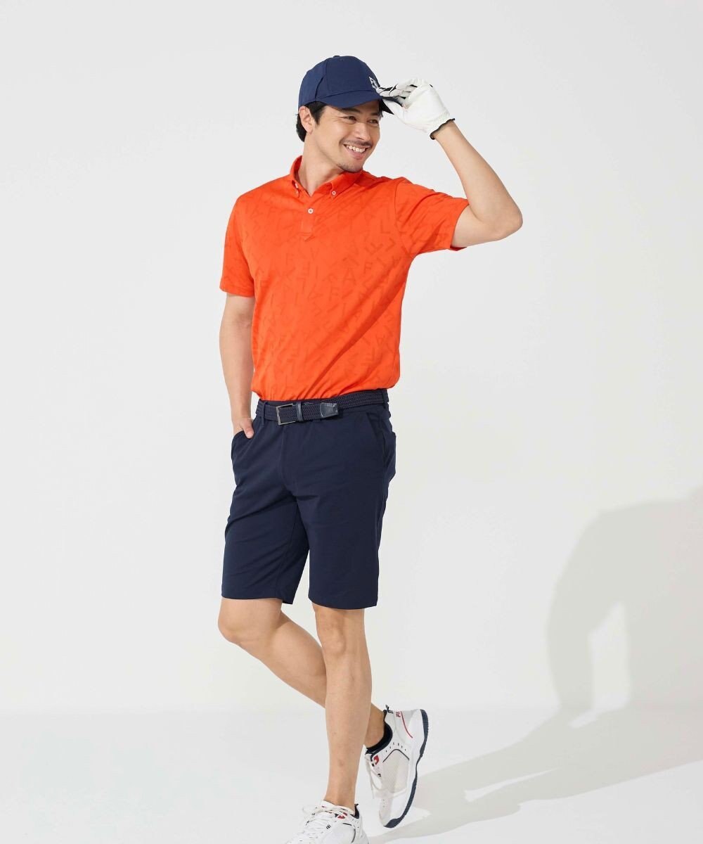 FILA GOLF／marie claire 【FILA GOLF】メッシュ加工ロゴ半袖ポロシャツ 