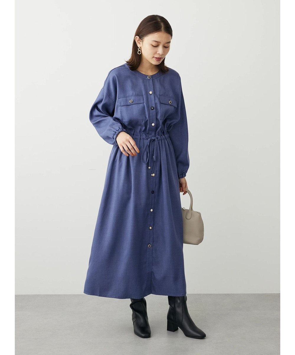 Green Parks ・ＥＬＥＮＣＡＲＥ　ＤＵＥ　イロイロ釦ドロストワンピース 