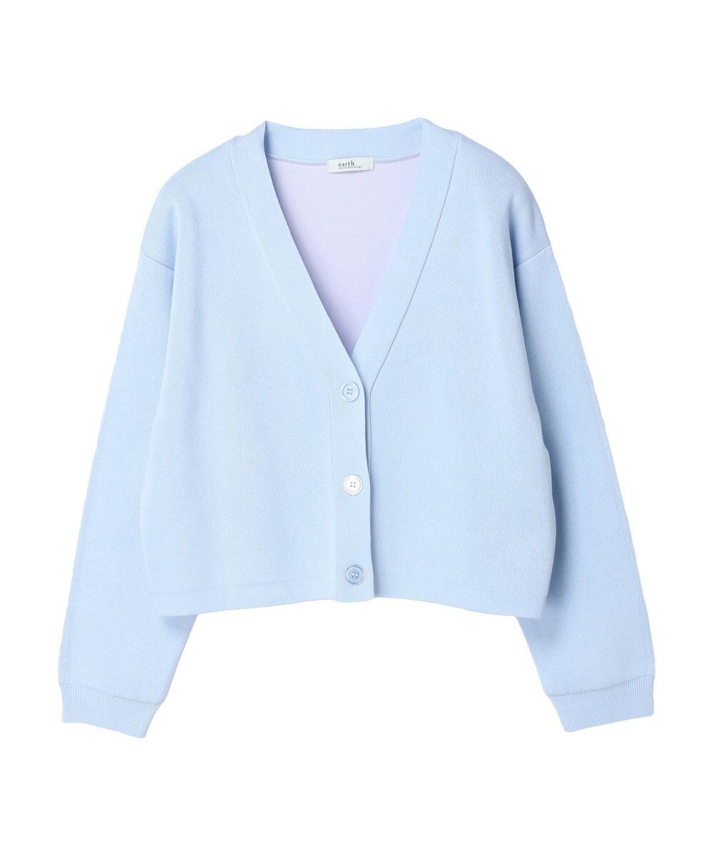 earth music&ecology バイカラースポンディッシュカーディガン 