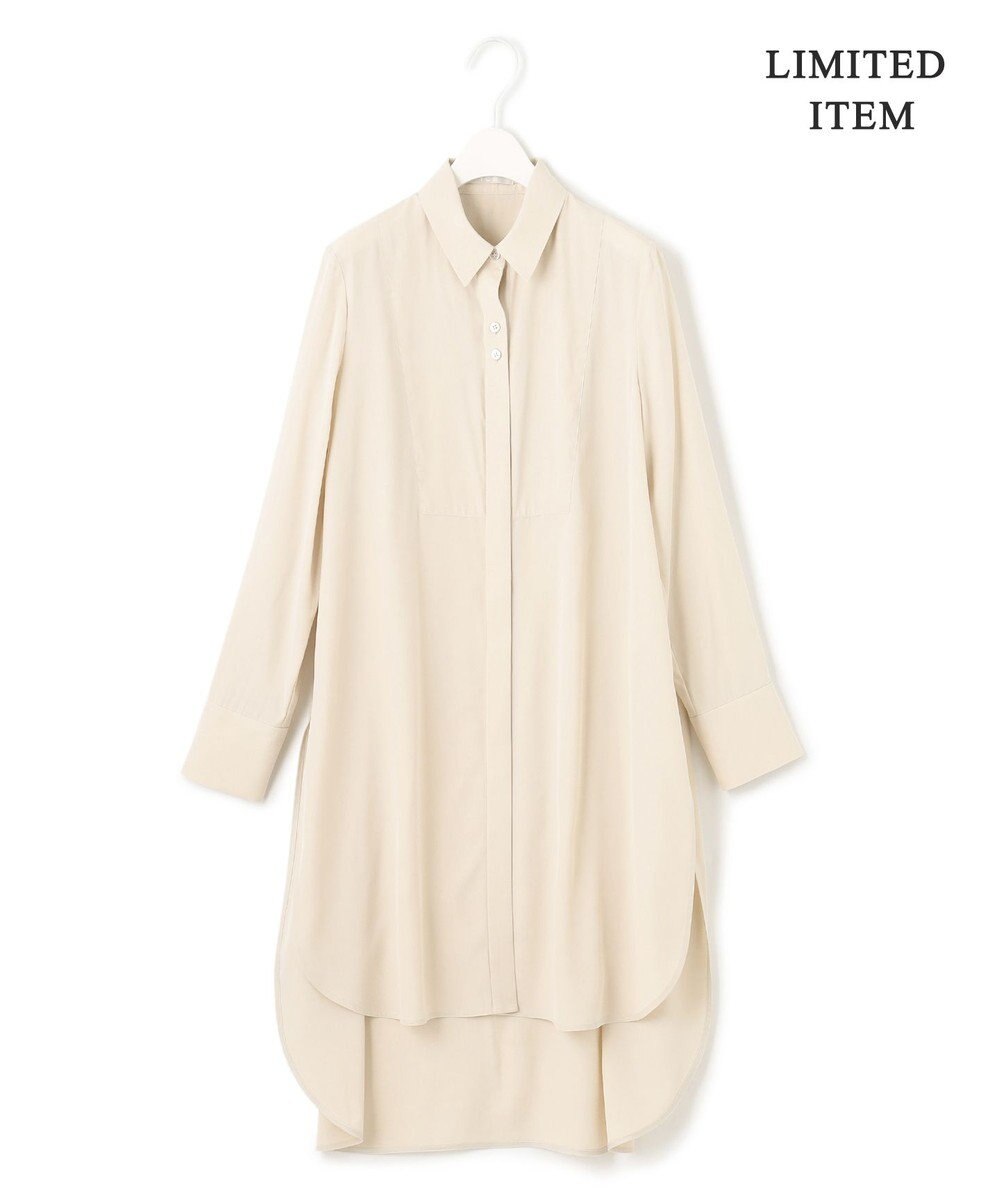 ICB 【WEB限定】 アセテートレーヨン ロングシャツ 